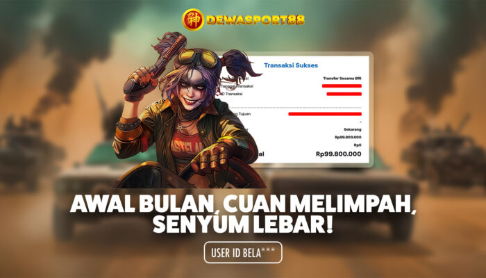 Cuan Menggila! Modal 100 Ribuan, Member DEWASPORT88 WD Rp100 Juta!