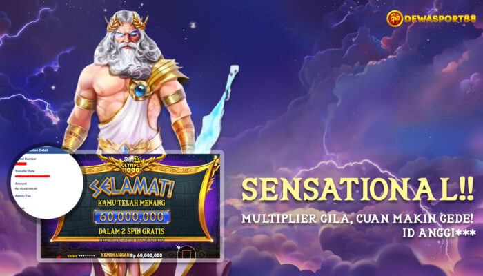Kemenangan ID anggi*** Rp60 Juta di Slot88 Olympus